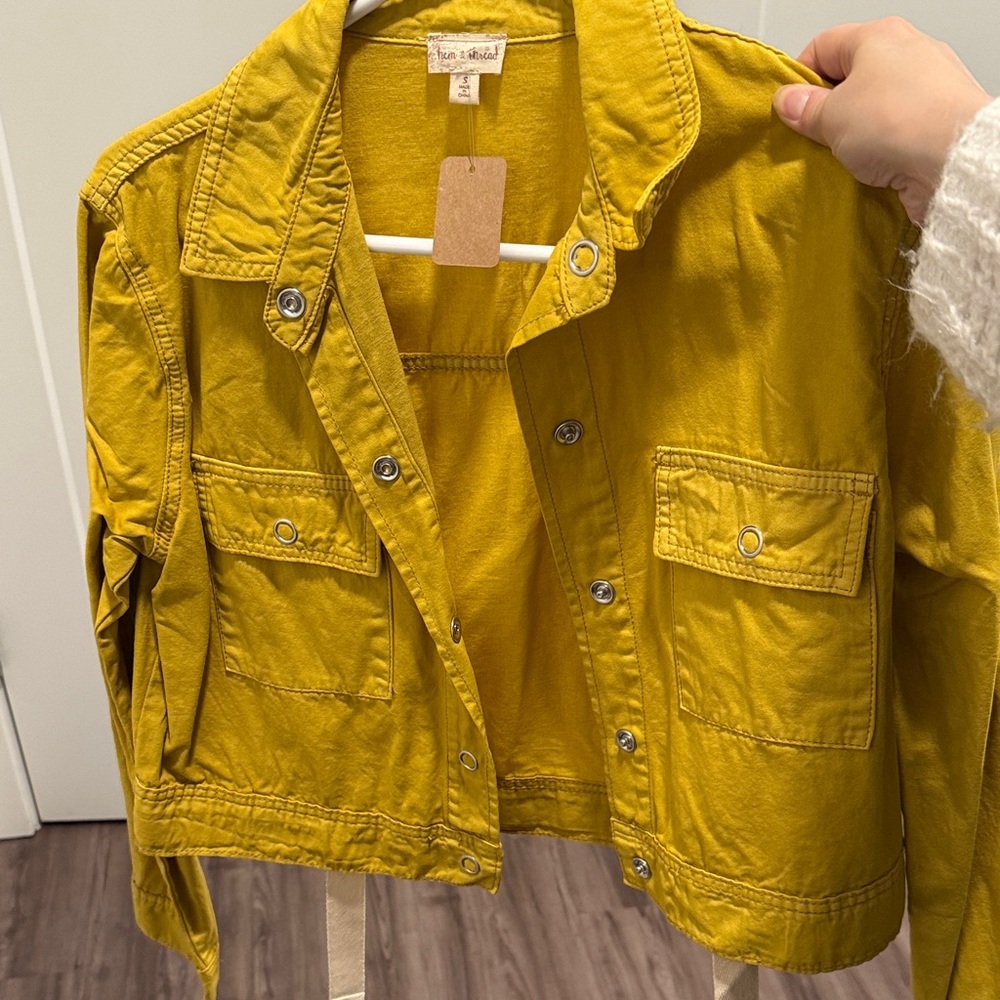 Yellow Button-Up Jacket